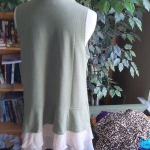 Sage green vest/